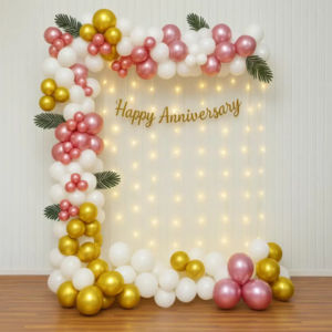 eternal rose gold luxe anniversary fairy light frame